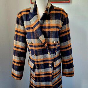 Biltmore Overcoat w/ Gold Antler Buttons and Navy Liner, Size S